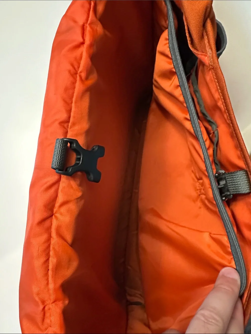 Patagonia Orange Men’s Messenger Bag with Reflective Accent